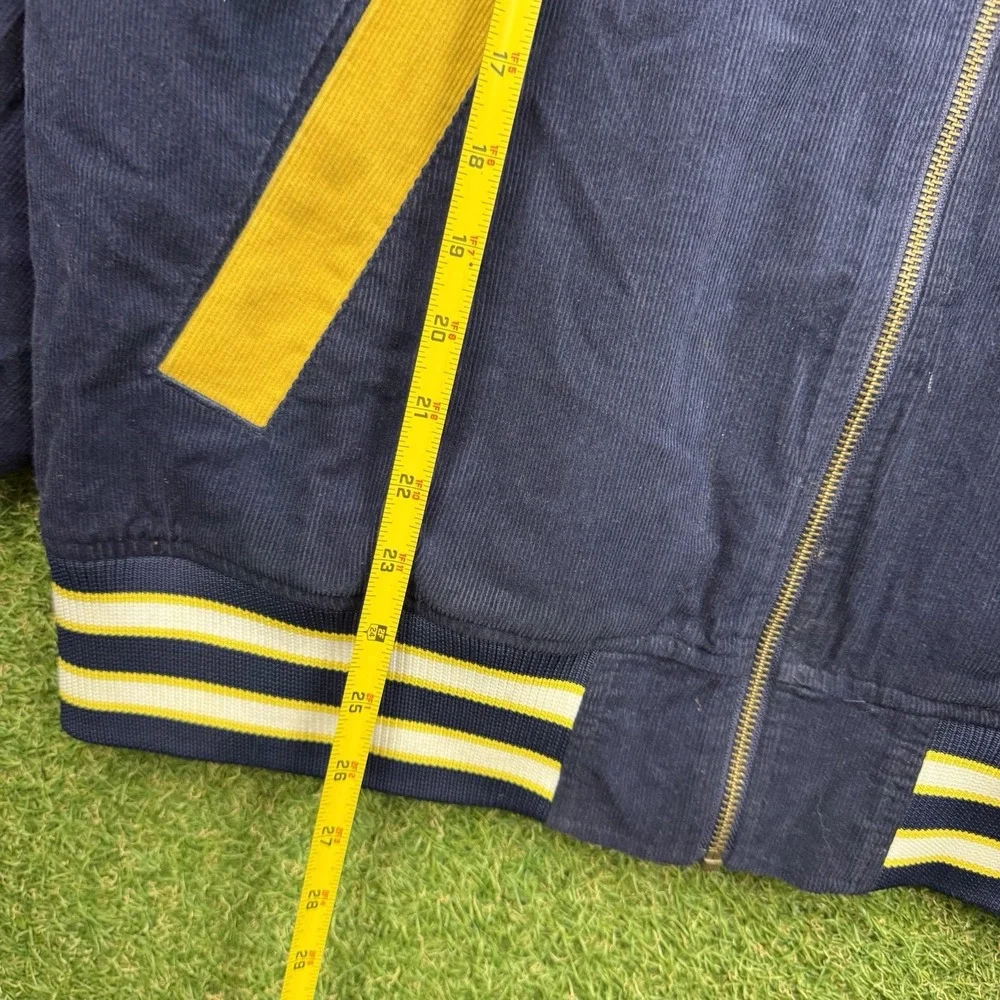 Vintage Mitchell & Ness Corduroy Jacket Mens Large Varsity Football Zip Up Lined